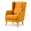 Sillón nórdico Mundo mostaza de 59 cm con patas de madera
