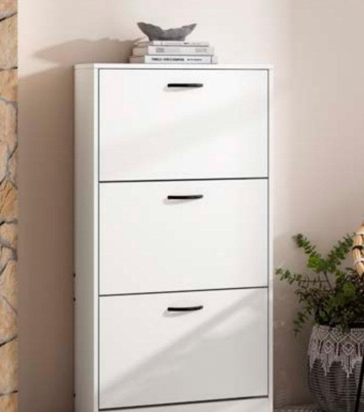 Zapatero abatible estrecho de 3 puertas 60 cm